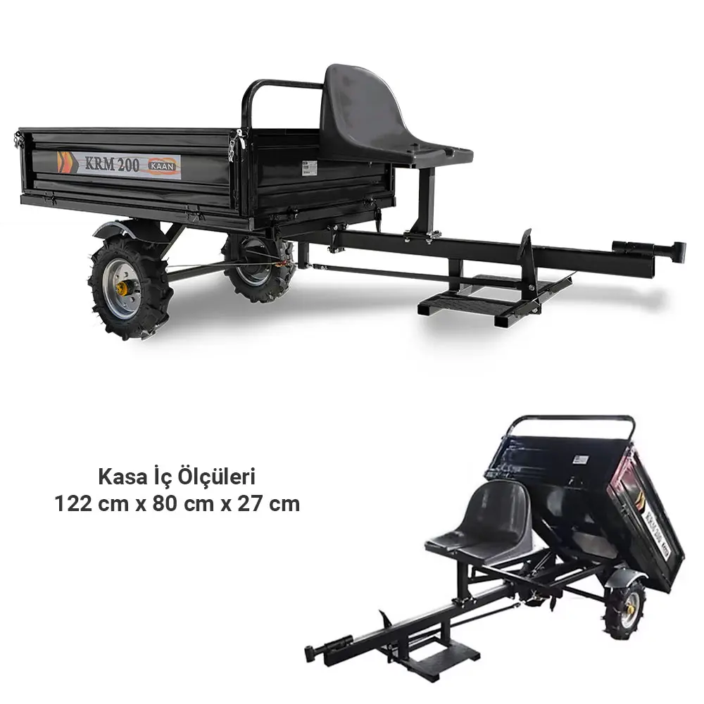 Kaan KRM 200 Damperli Çapa Makinesi Römorku