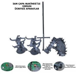 KAAN CP26M 4X4 12 HP DİZEL MARŞLI Oturaklı Çapa Makinesi