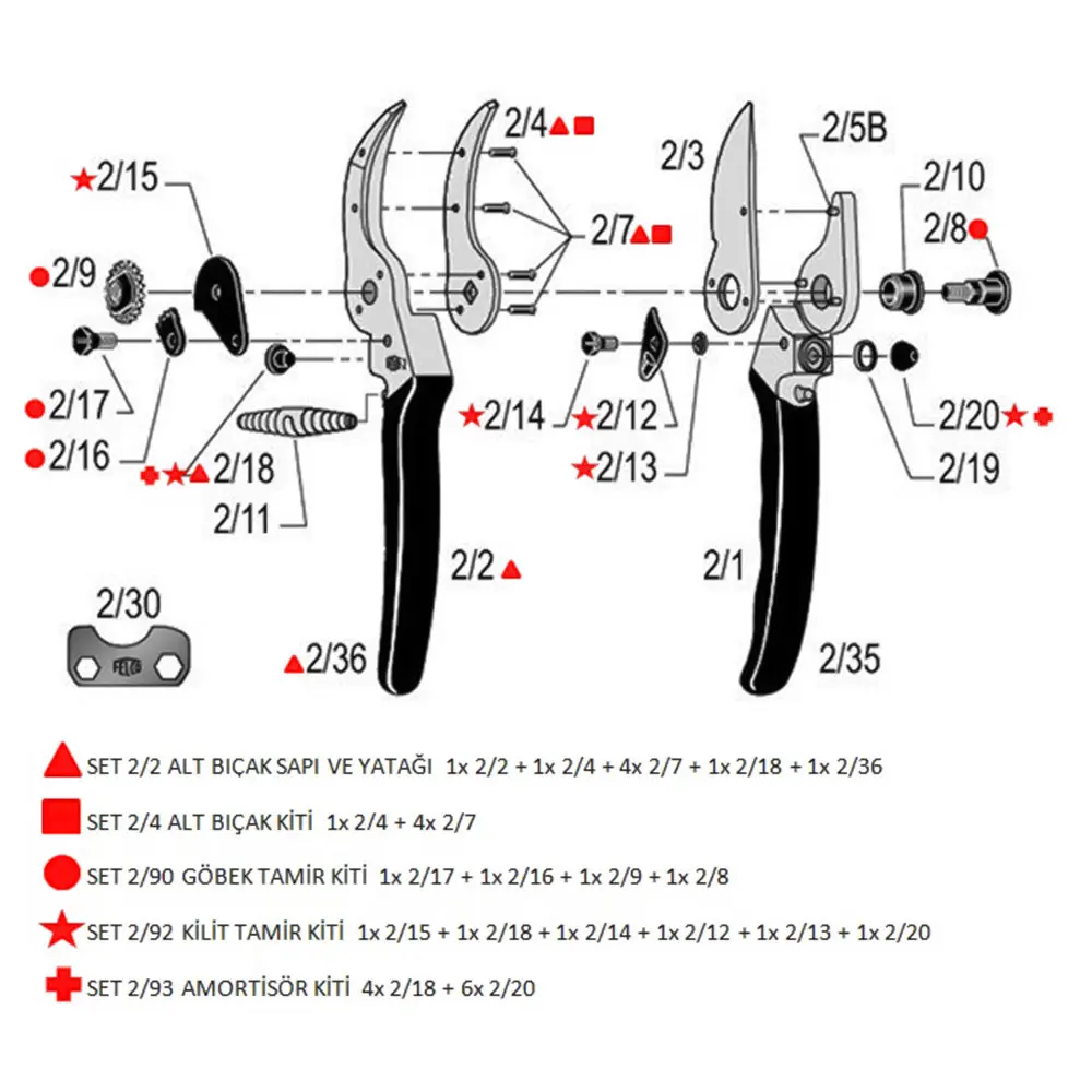 Felco 2 Dal Budama Makası 21,5 cm - Görsel 8
